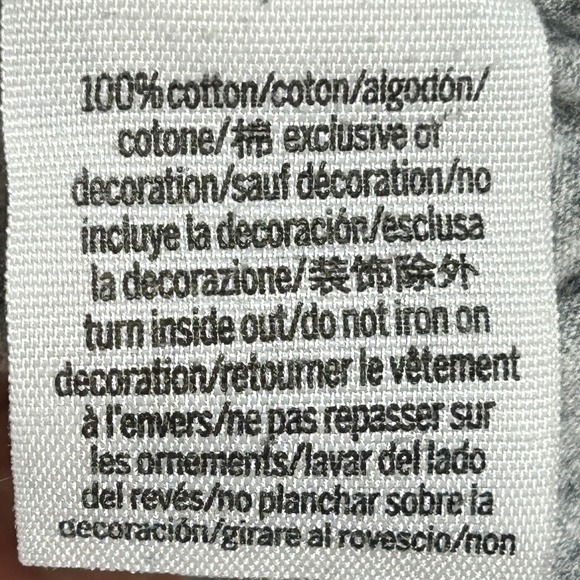 Victoria's Secret PINK Long Sleeve T-Shirt Heather Grey Logo Crew Neck XL - Picture 5 of 8